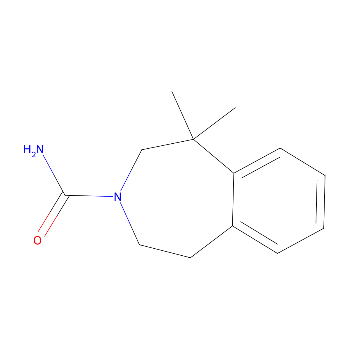 1,1-dimethyl-2,3,4,5-tetrahydro-1H-3-benzazepine-3-carboxamide molecular structure, CAS 2411283-86-6