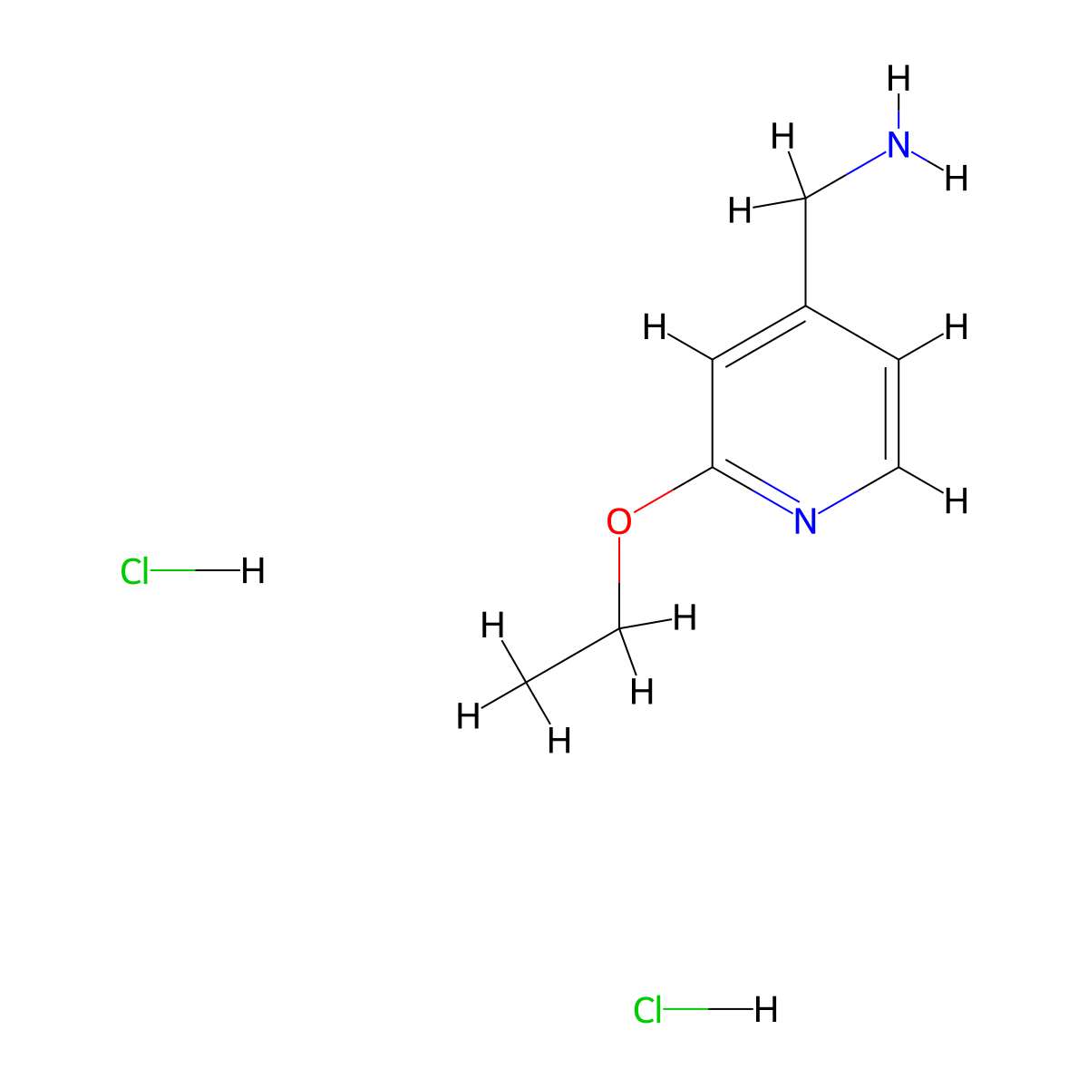 (2-Ethoxypyridin-4-yl)methanamine dihydrochloride molecular structure, CAS 2411285-66-8