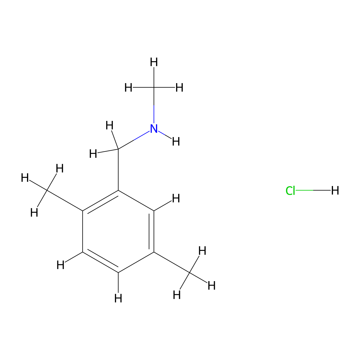 [(2,5-Dimethylphenyl)methyl](methyl)amine hydrochloride molecular structure, CAS 2411285-91-9