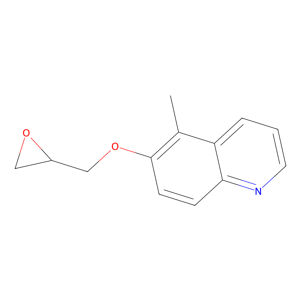 5-Methyl-6-(oxiran-2-ylmethoxy)quinoline molecular structure, CAS 2411286-64-9