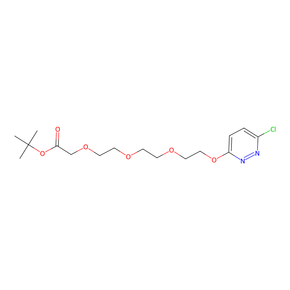 Tert-butyl2-[2-(2-{2-[(6-chloropyridazin-3-yl)oxy]ethoxy}ethoxy)ethoxy]acetate molecular structure, CAS 2411287-69-7