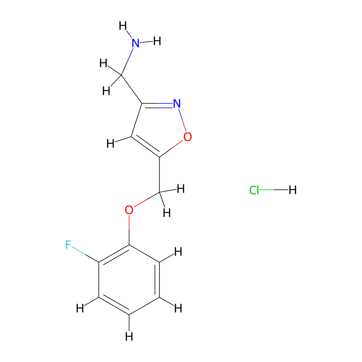 [5-[(2-Fluorophenoxy)methyl]-1,2-oxazol-3-yl]methanamine;hydrochloride molecular structure, CAS 2411287-81-3