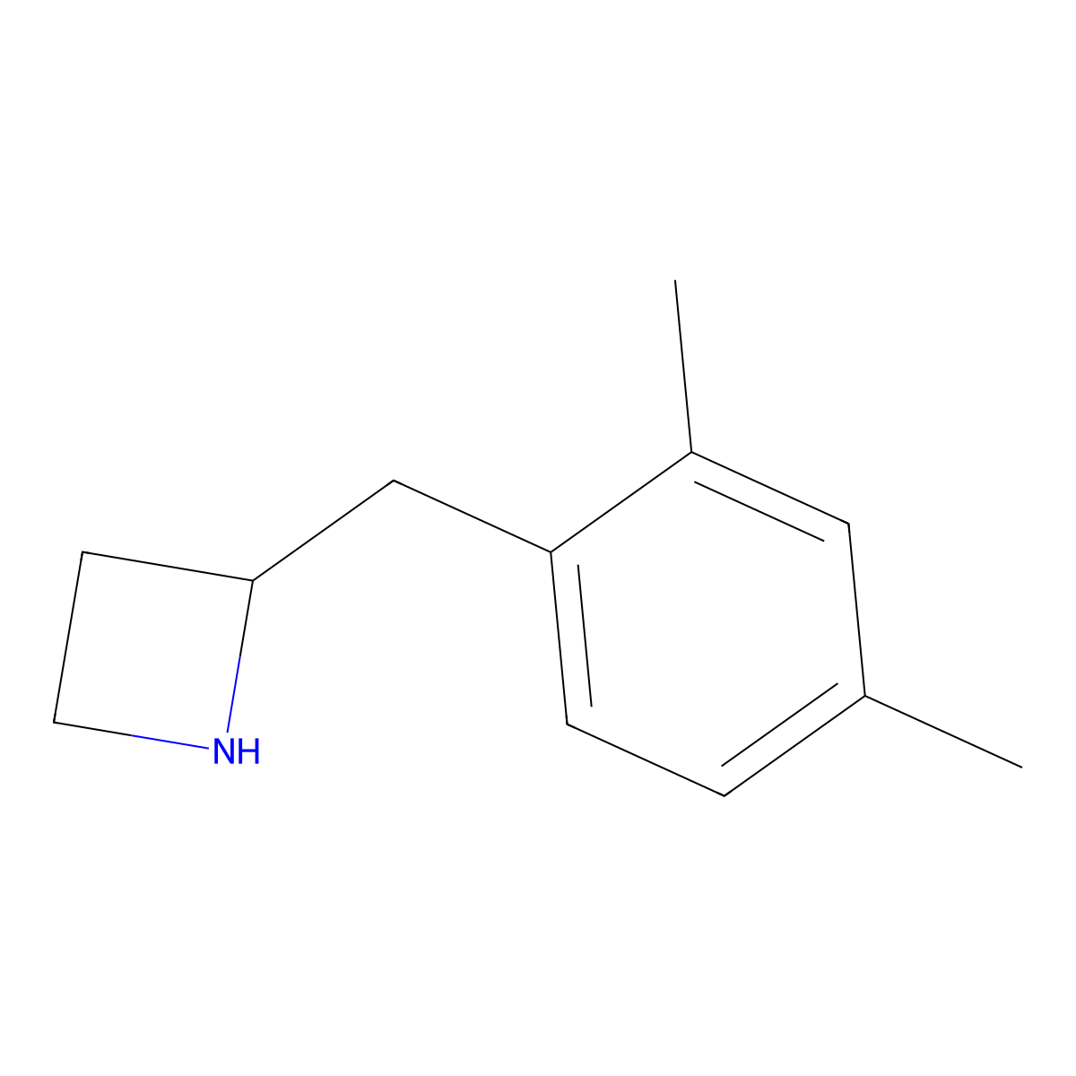 2-[(2,4-Dimethylphenyl)methyl]azetidine molecular structure, CAS 2411288-33-8