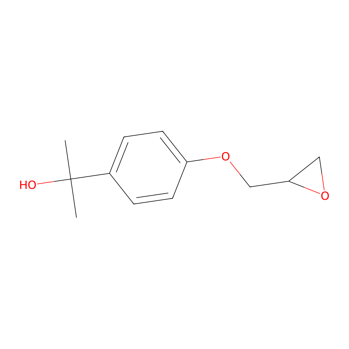 2-{4-[(Oxiran-2-yl)methoxy]phenyl}propan-2-ol molecular structure, CAS 2411289-46-6