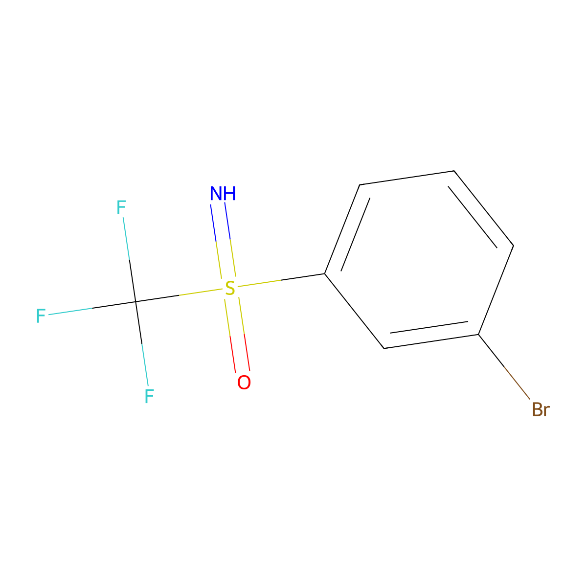 (3-Bromophenyl)(imino)(trifluoromethyl)-lambda6-sulfanone molecular structure, CAS 2411289-54-6