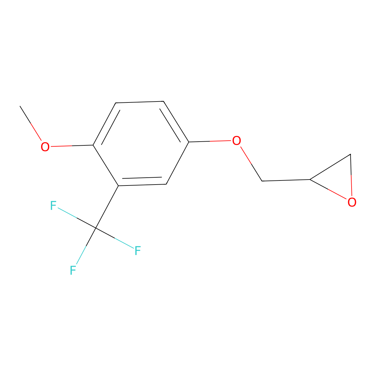 2-{[4-Methoxy-3-(trifluoromethyl)phenoxy]methyl}oxirane molecular structure, CAS 2411292-83-4