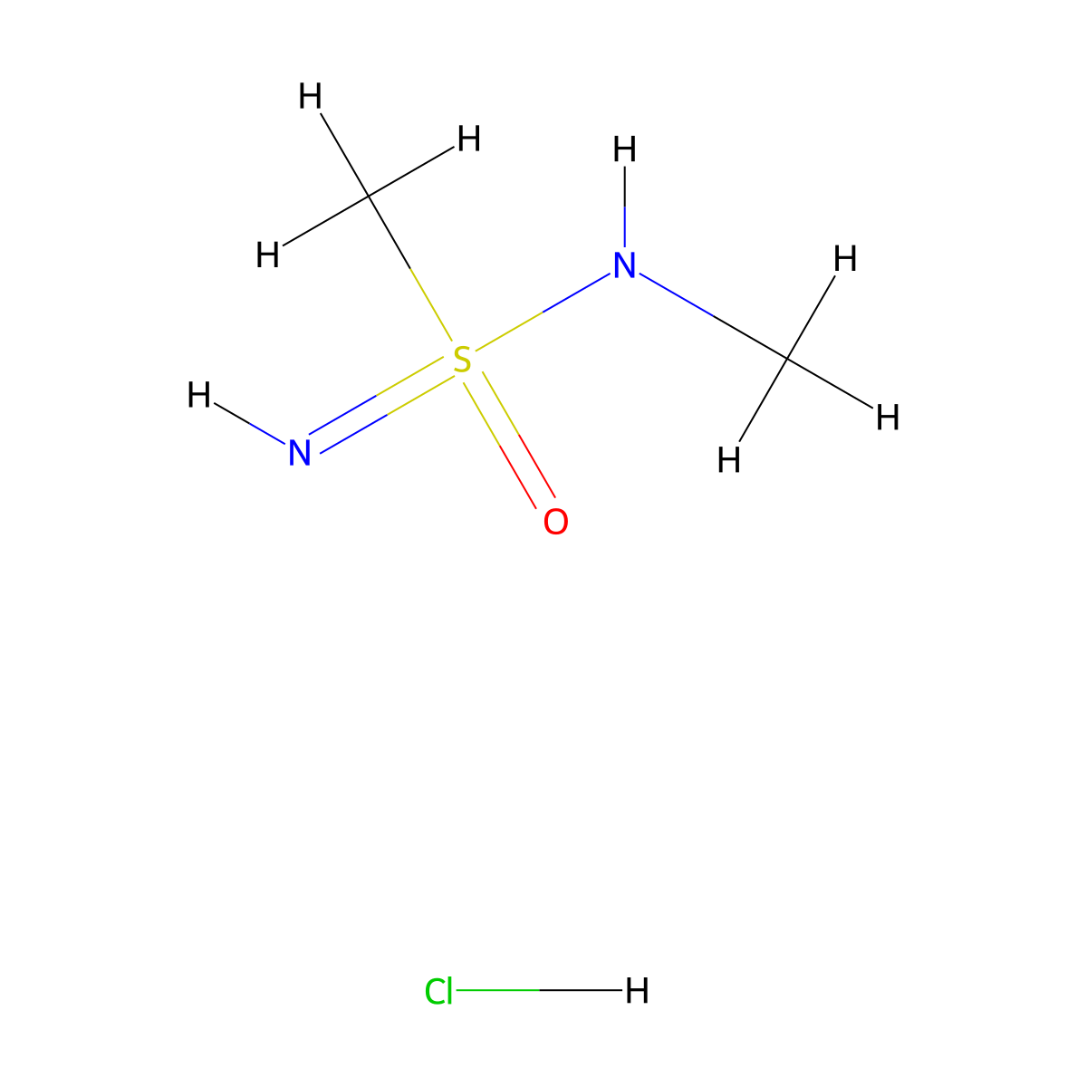 N-methylmethanesulfonoimidamide hydrochloride molecular structure, CAS 2411293-71-3
