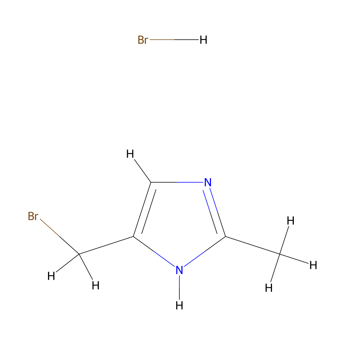 4-(bromomethyl)-2-methyl-1H-imidazole hydrobromide molecular structure, CAS 2411294-03-4