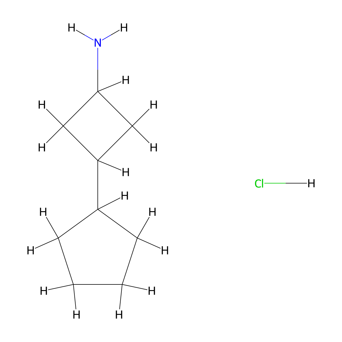 3-Cyclopentylcyclobutan-1-amine hydrochloride molecular structure, CAS 2411294-08-9