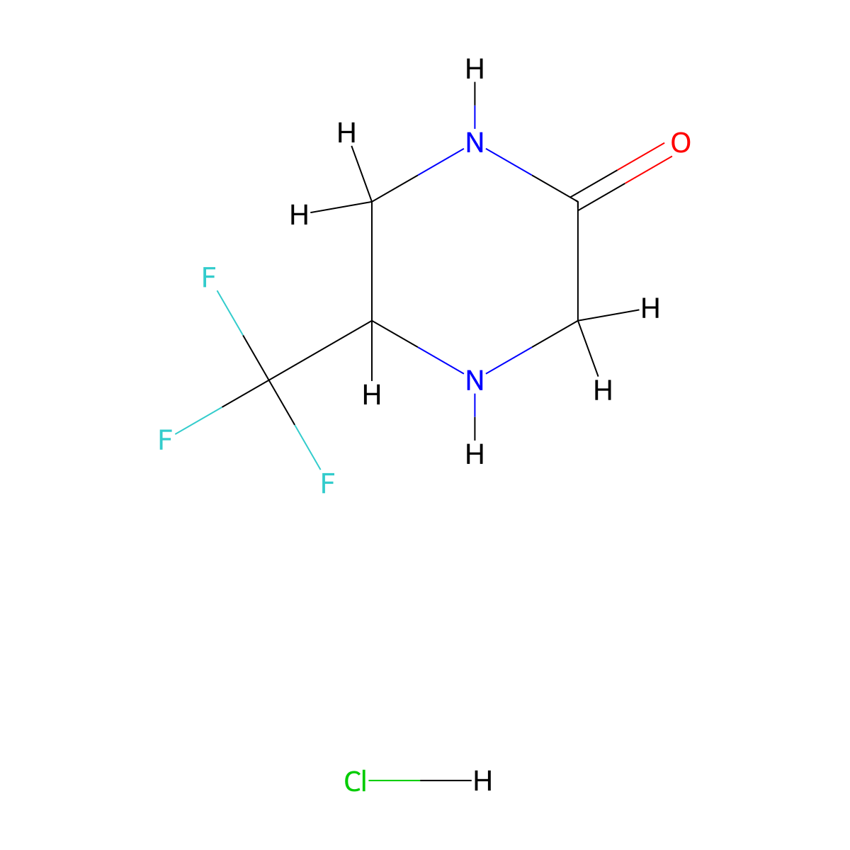 5-(Trifluoromethyl)piperazin-2-one hydrochloride molecular structure, CAS 2411294-65-8