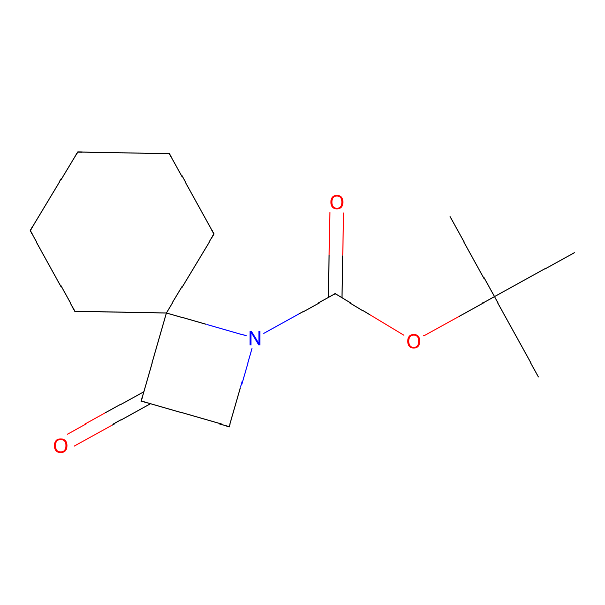 Tert-butyl 3-oxo-1-azaspiro(3.5)nonane-1-carboxylate molecular structure, CAS 2411296-03-0