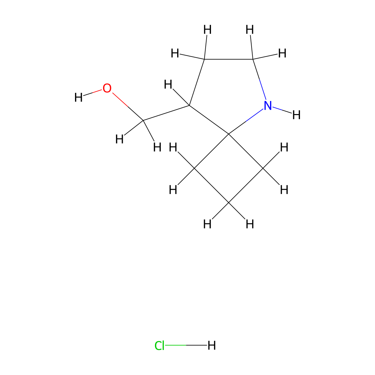 {5-Azaspiro[3.4]octan-8-yl}methanol hydrochloride molecular structure, CAS 2411296-57-4