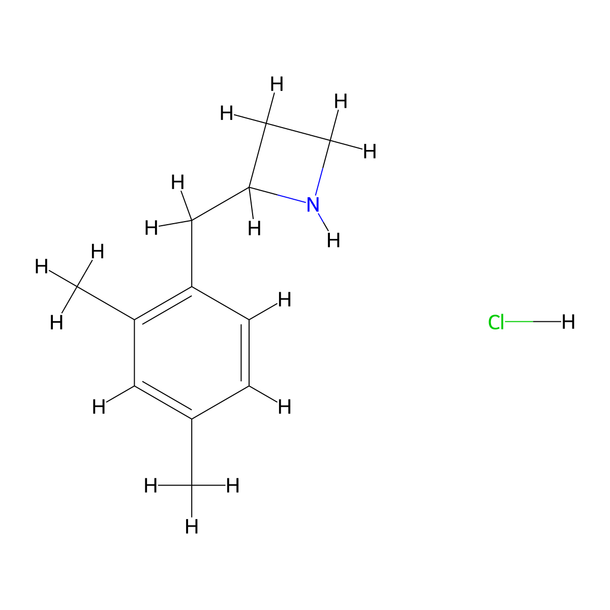 2-[(2,4-Dimethylphenyl)methyl]azetidine hydrochloride molecular structure, CAS 2411297-17-9