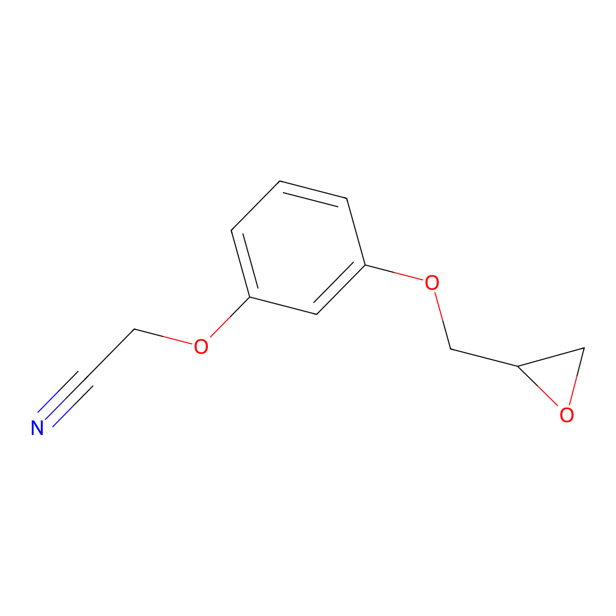 2-{3-[(Oxiran-2-yl)methoxy]phenoxy}acetonitrile molecular structure, CAS 2411298-08-1