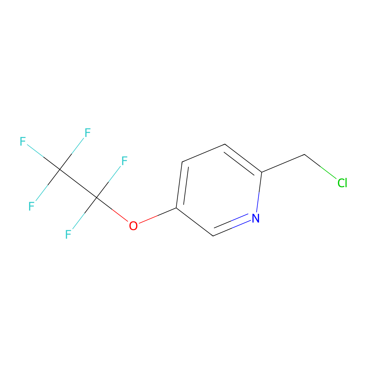 2-(Chloromethyl)-5-(pentafluoroethoxy)pyridine molecular structure, CAS 2411298-68-3