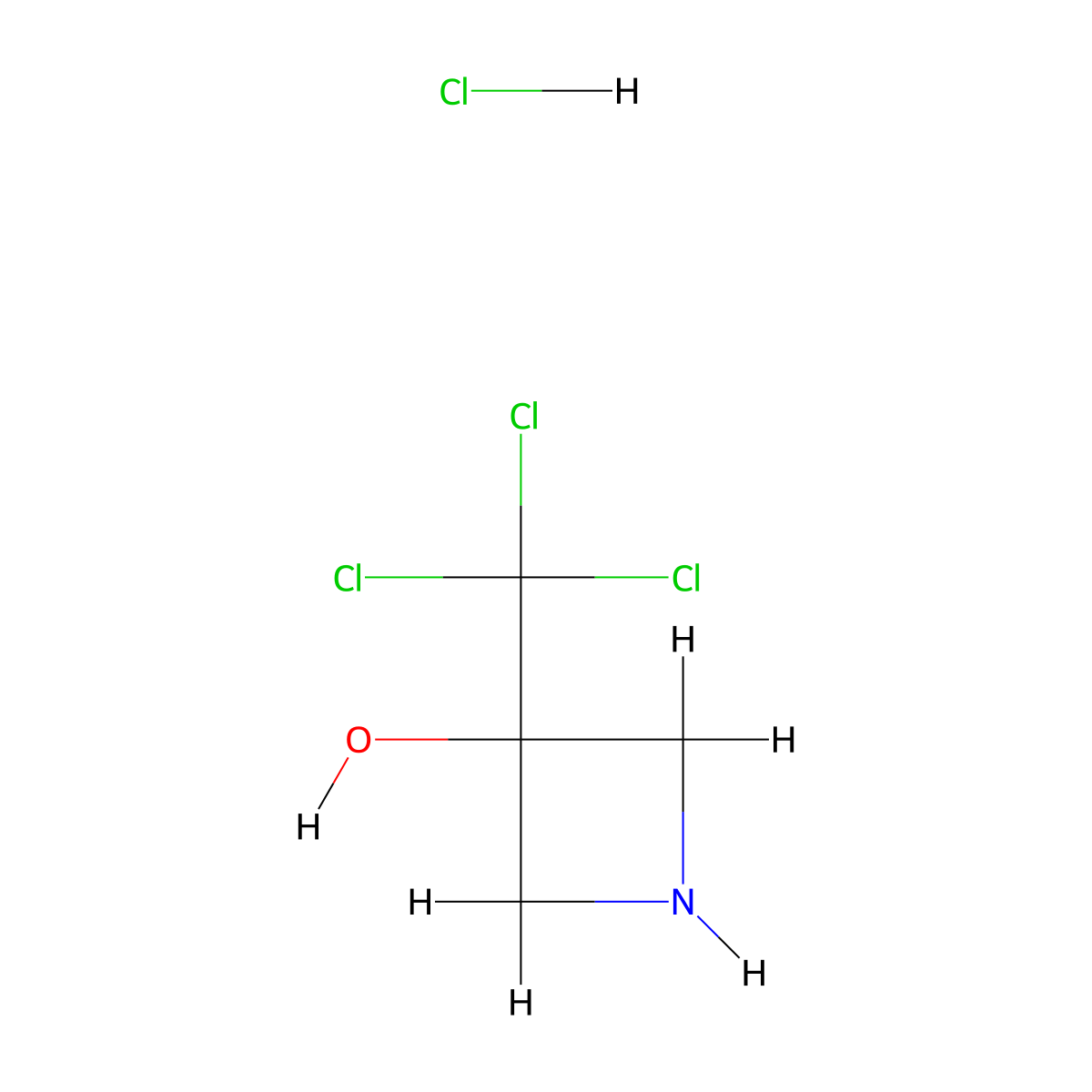 3-(Trichloromethyl)azetidin-3-ol hydrochloride molecular structure, CAS 2411298-89-8