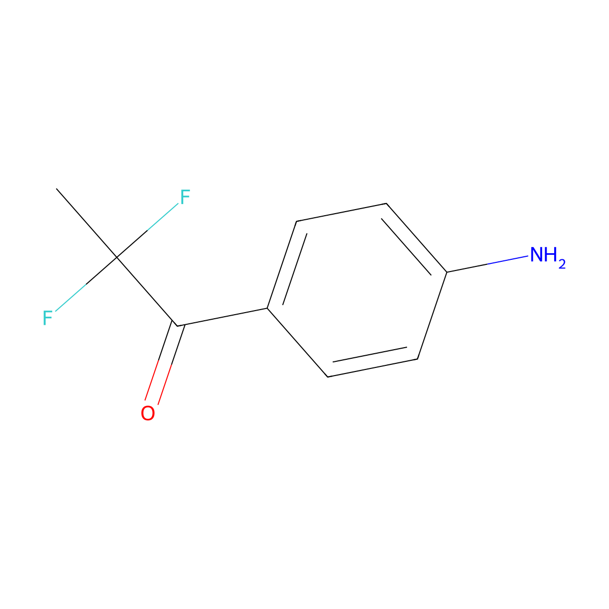 1-(4-Aminophenyl)-2,2-difluoropropan-1-one molecular structure, CAS 2411299-23-3