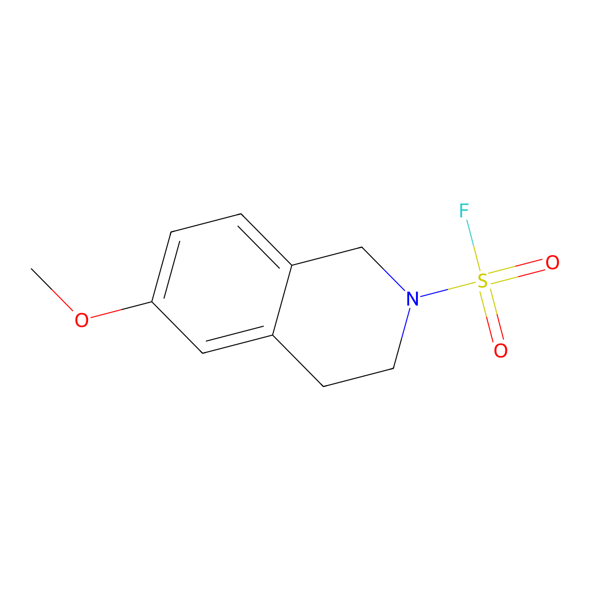 6-Methoxy-1,2,3,4-tetrahydroisoquinoline-2-sulfonyl fluoride molecular structure, CAS 2411299-35-7