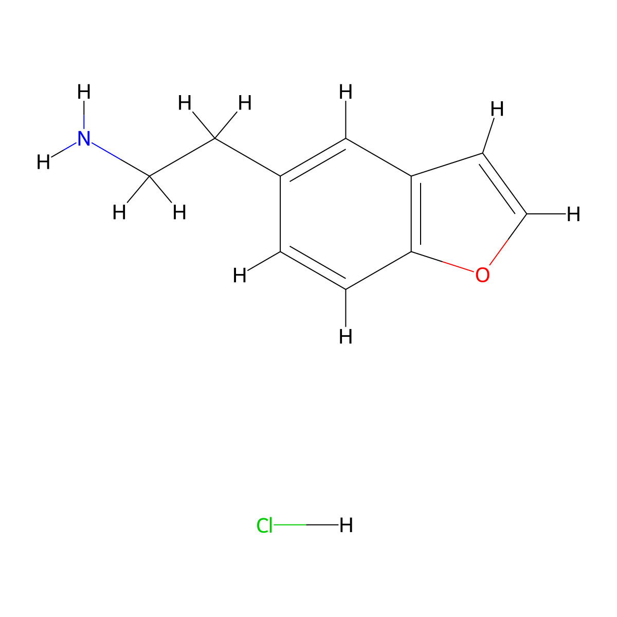2-(1-Benzofuran-5-yl)ethan-1-amine hydrochloride molecular structure, CAS 2411302-08-2