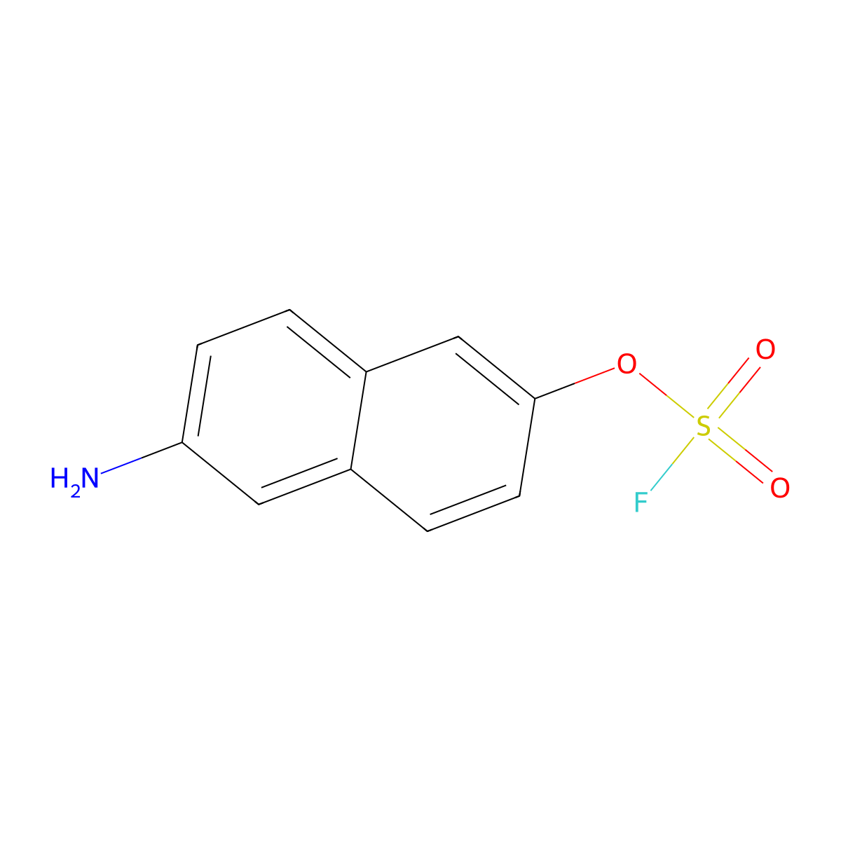 2-Amino-6-fluorosulfonyloxynaphthalene molecular structure, CAS 2411304-82-8