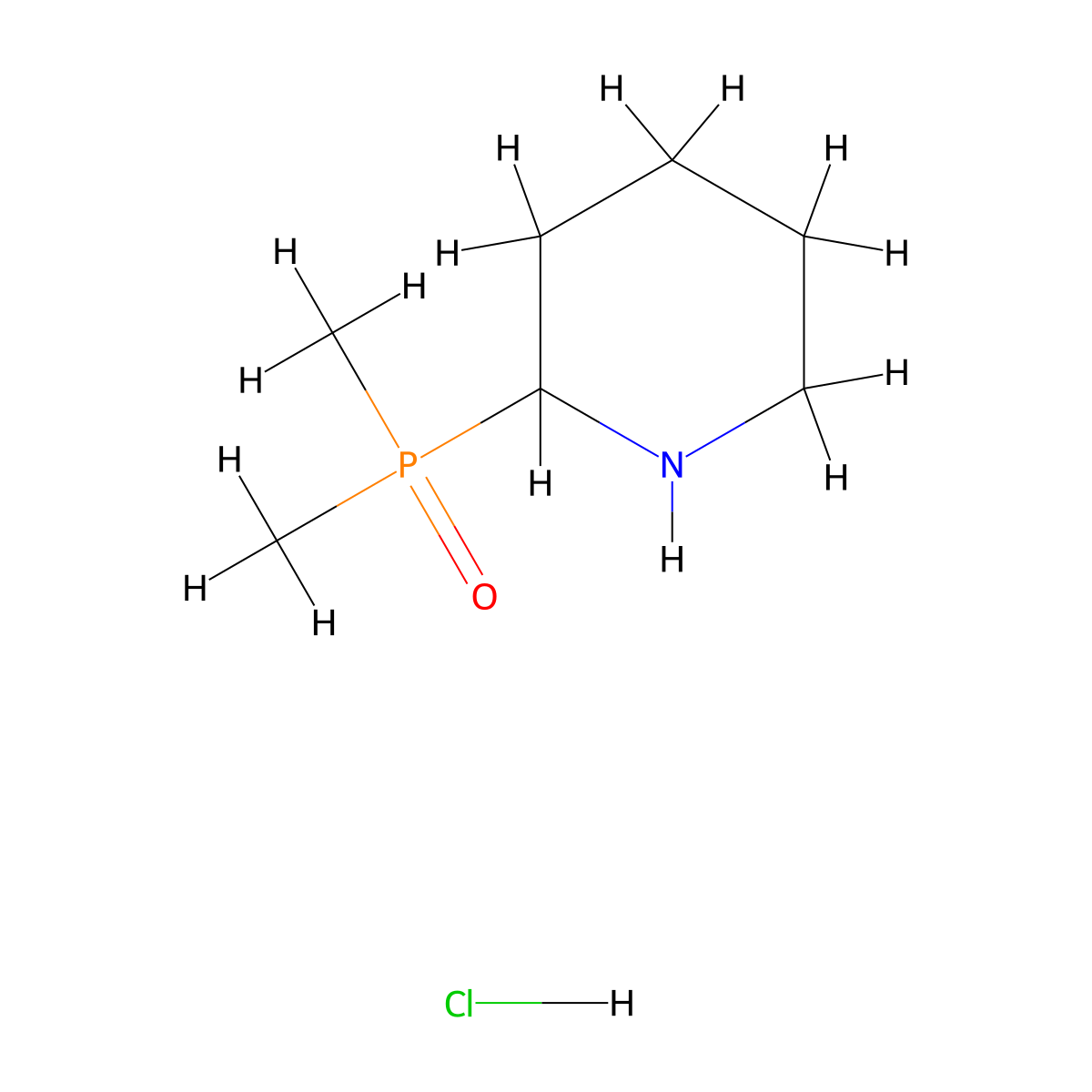 2-(Dimethylphosphoryl)piperidine hydrochloride molecular structure, CAS 2411305-53-6