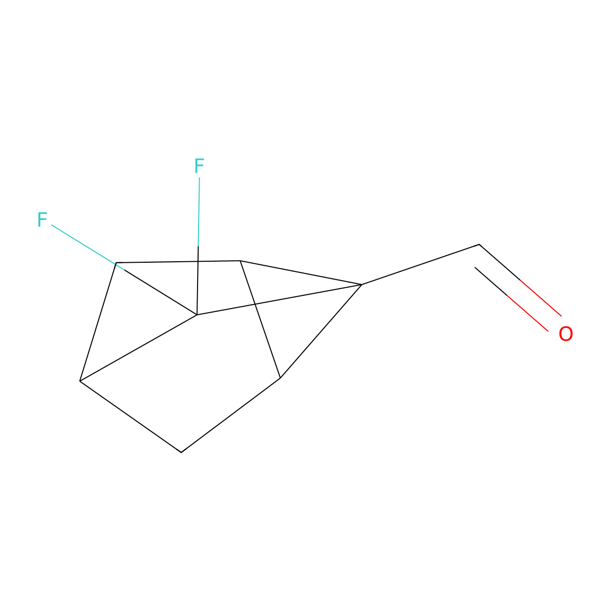 7,7-Difluorotricyclo[2.2.1.0,2,6]heptane-1-carbaldehyde molecular structure, CAS 2411307-71-4
