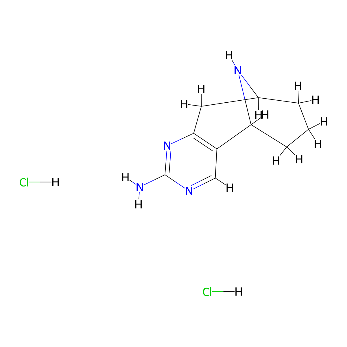 4,6,13-Triazatricyclo[7.3.1.02,7]trideca-2,4,6-trien-5-amine;dihydrochloride molecular structure, CAS 2411308-34-2