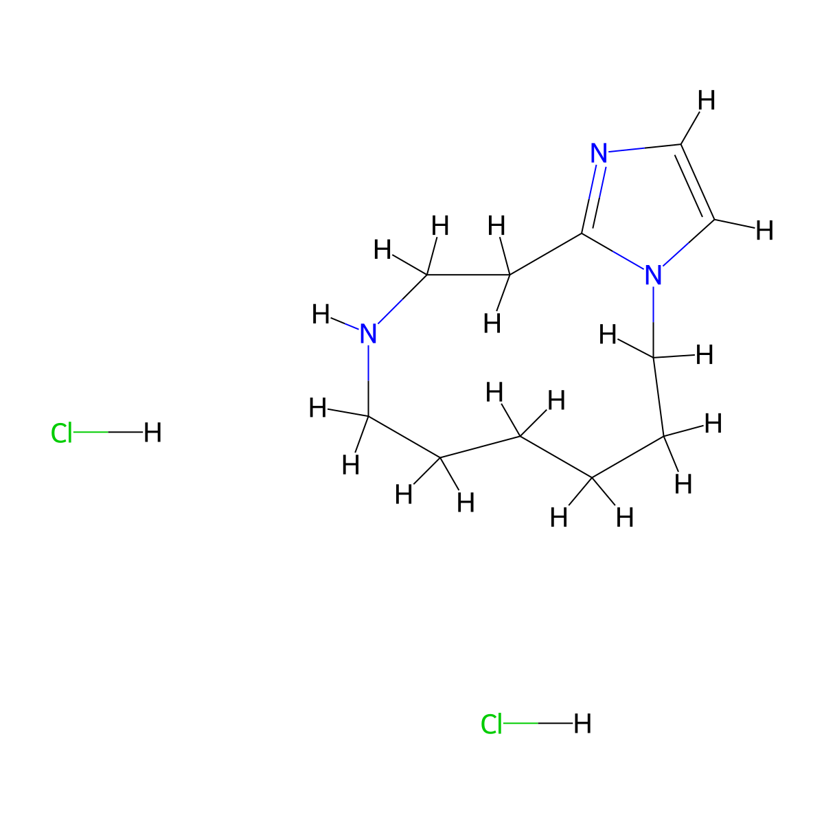 1,8,12-Triazabicyclo[9.3.0]tetradeca-11,13-diene;dihydrochloride molecular structure, CAS 2411308-74-0
