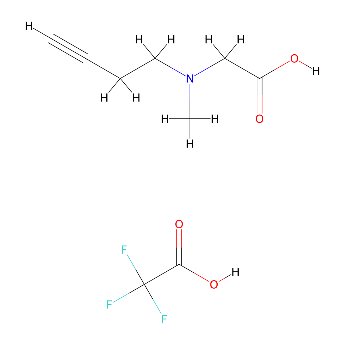 2-[(But-3-yn-1-yl)(methyl)amino]aceticacid,trifluoroaceticacid molecular structure, CAS 2411309-38-9