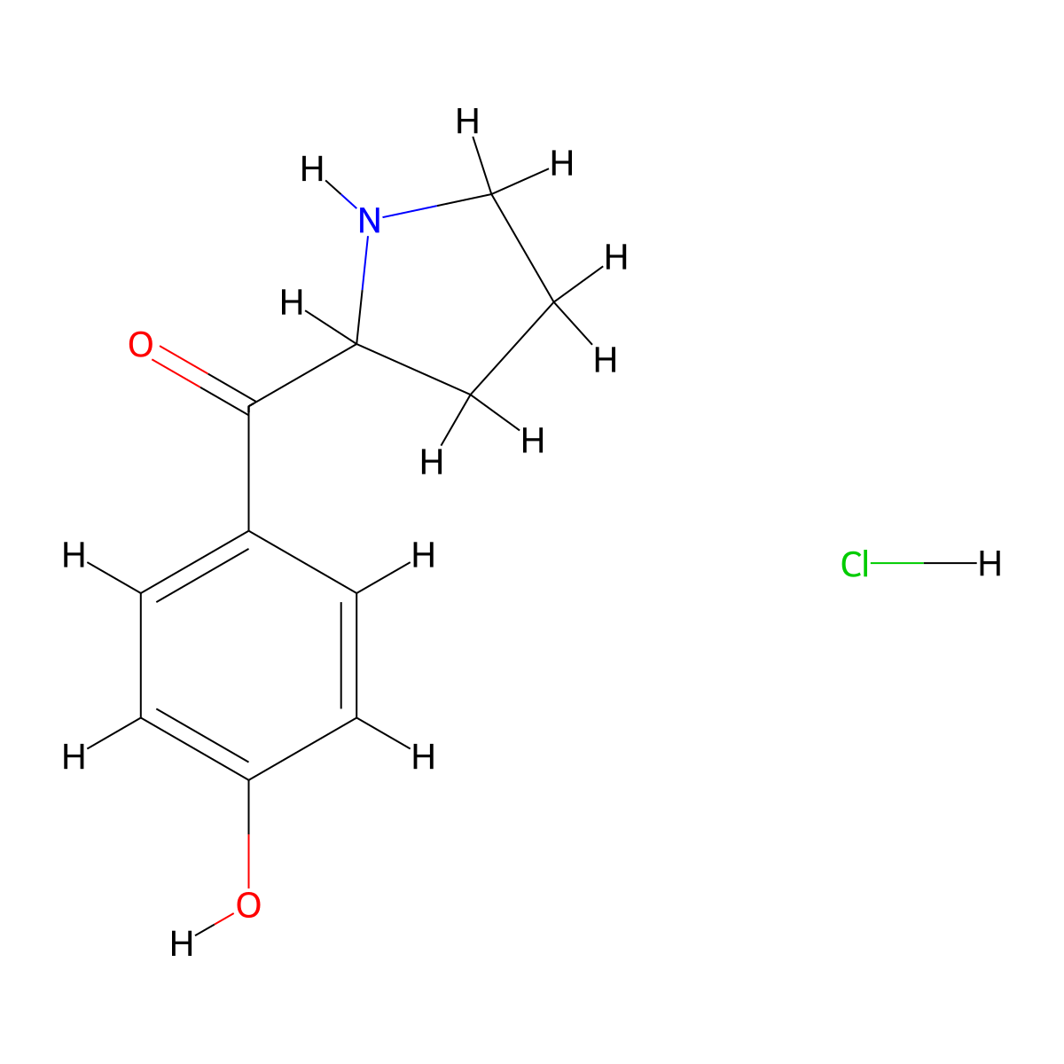 4-(Pyrrolidine-2-carbonyl)phenol hydrochloride molecular structure, CAS 2411310-06-8