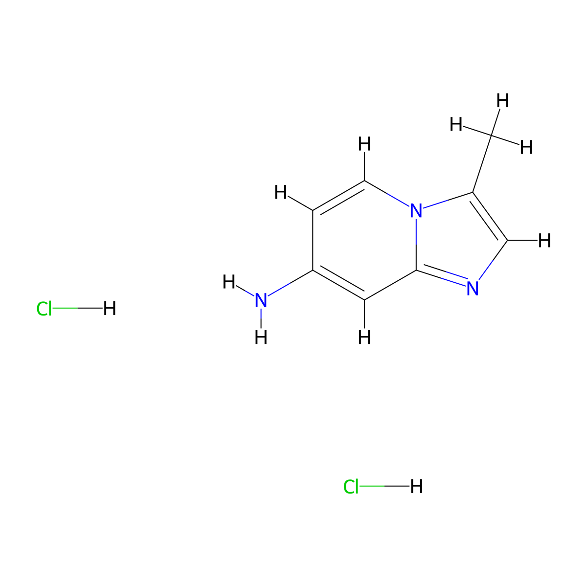 3-Methylimidazo[1,2-a]pyridin-7-amine dihydrochloride molecular structure, CAS 2411310-51-3