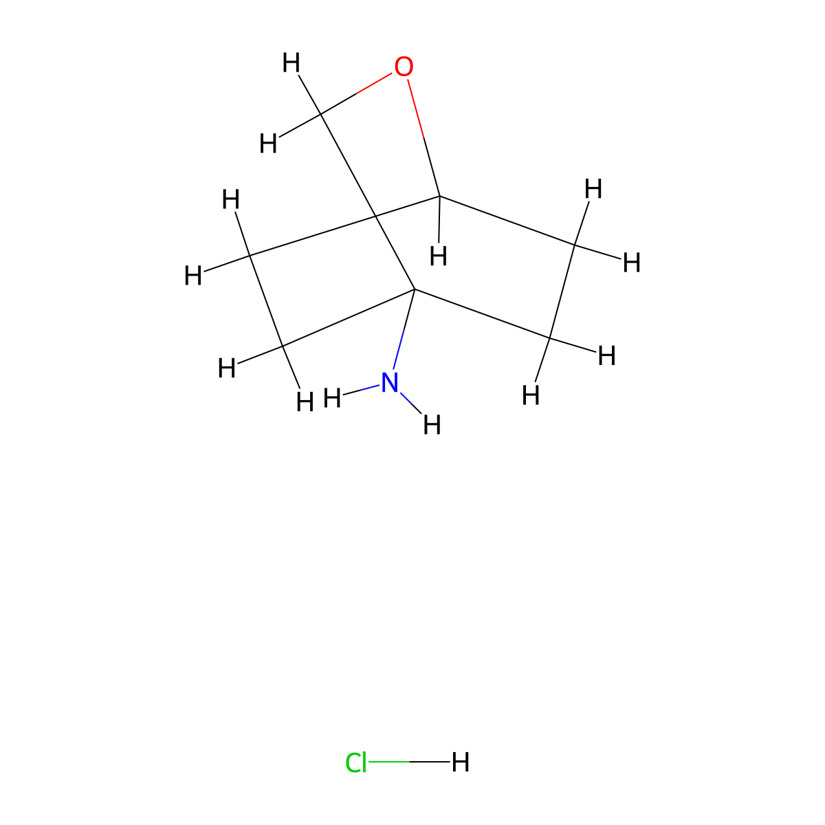 2-Oxabicyclo[2.2.2]octan-4-amine hydrochloride molecular structure, CAS 2411312-48-4
