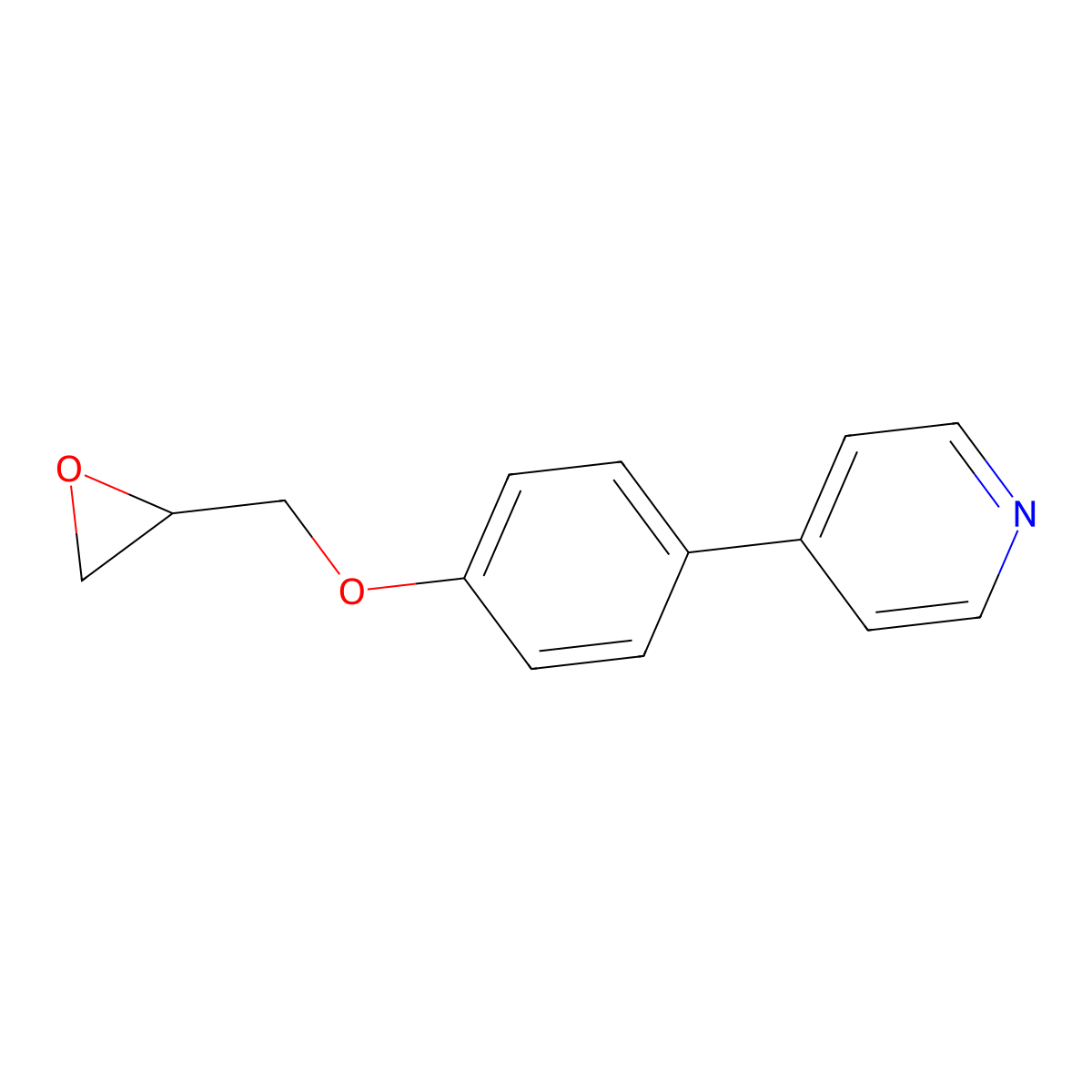 4-{4-[(Oxiran-2-yl)methoxy]phenyl}pyridine molecular structure, CAS 2411312-54-2