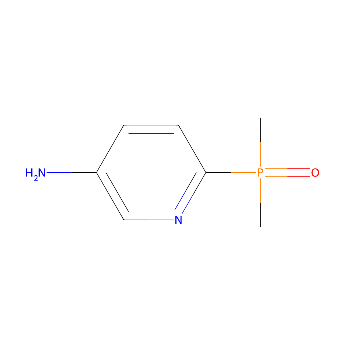 (5-Aminopyridin-2-yl)dimethylphosphine oxide molecular structure, CAS 2411314-70-8