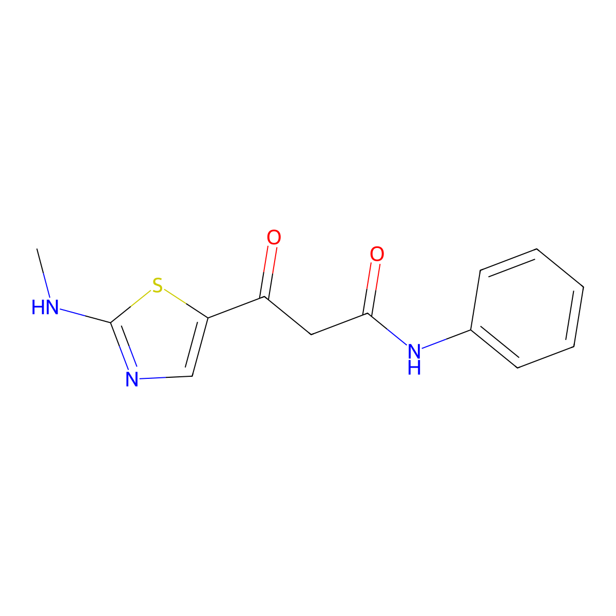 3-[2-(methylamino)-1,3-thiazol-5-yl]-3-oxo-N-phenylpropanamide molecular structure, CAS 241132-42-3