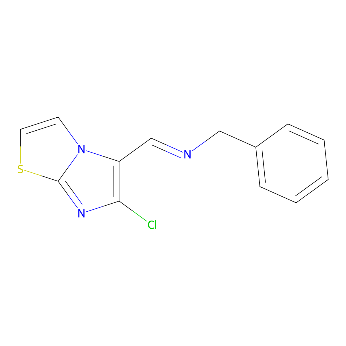 N-[(6-chloroimidazo[2,1-b][1,3]thiazol-5-yl)methylene](phenyl)methanamine molecular structure, CAS 241132-53-6