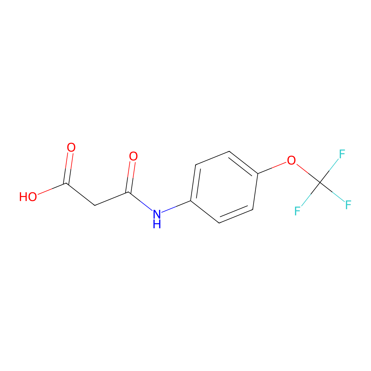 3-Oxo-3-[4-(trifluoromethoxy)anilino]propanoic acid molecular structure, CAS 241132-65-0