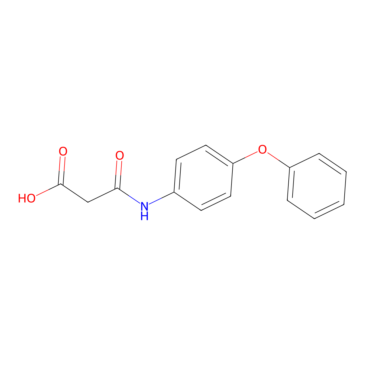 3-Oxo-3-(4-phenoxyanilino)propanoic acid molecular structure, CAS 241132-66-1