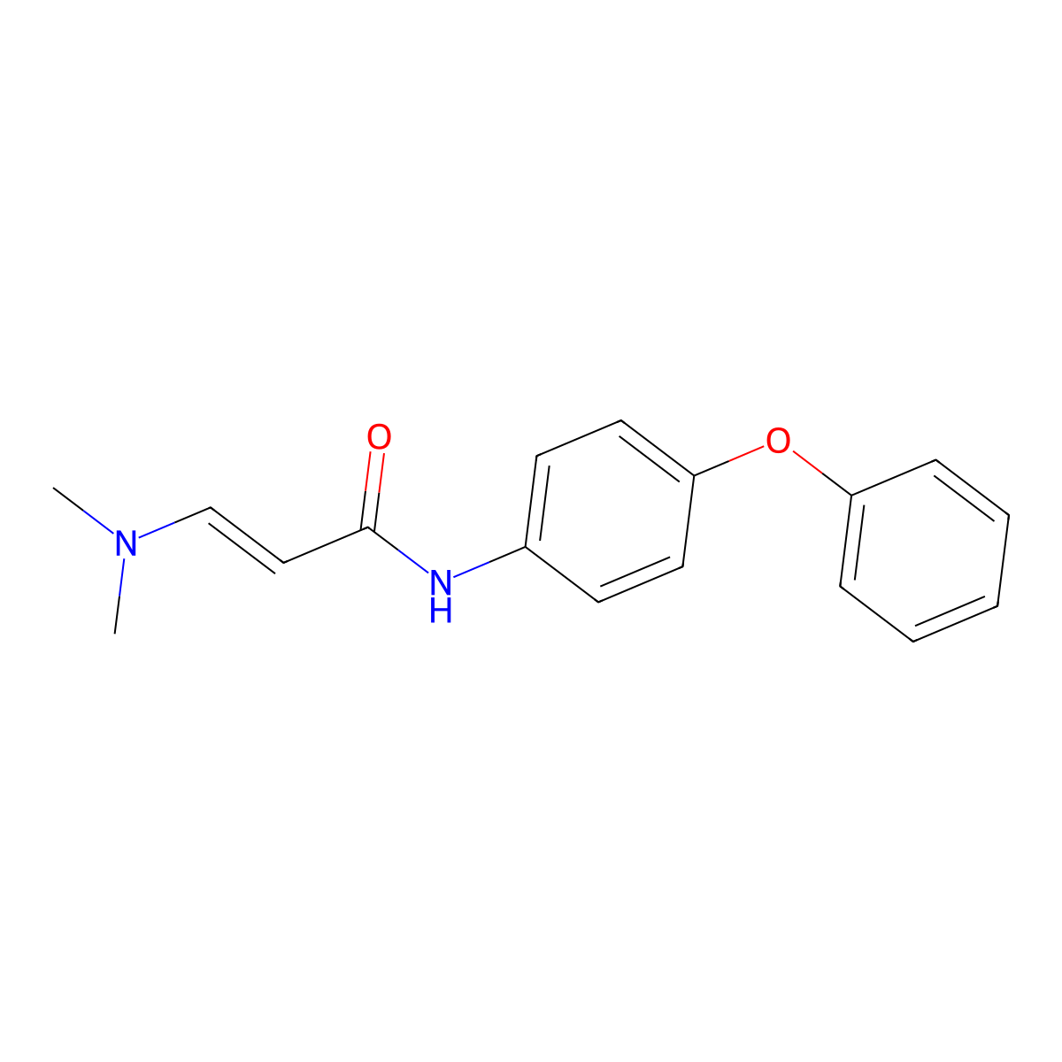 3-(dimethylamino)-N-(4-phenoxyphenyl)acrylamide molecular structure, CAS 241132-67-2