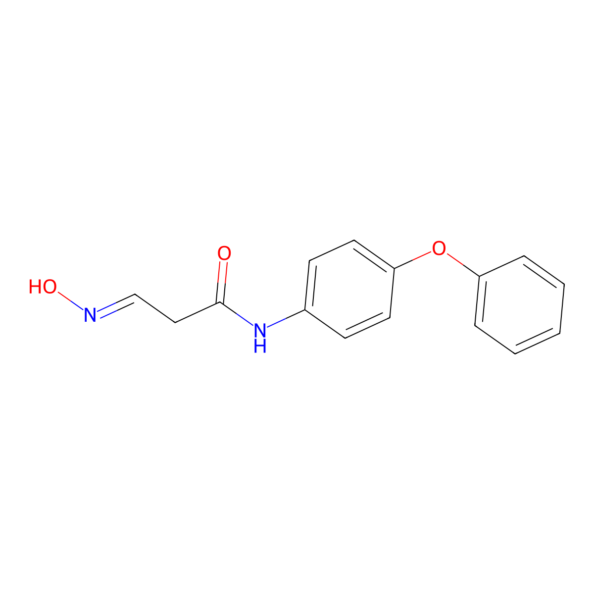 3-(N-hydroxyimino)-N-(4-phenoxyphenyl)propanamide molecular structure, CAS 241132-68-3
