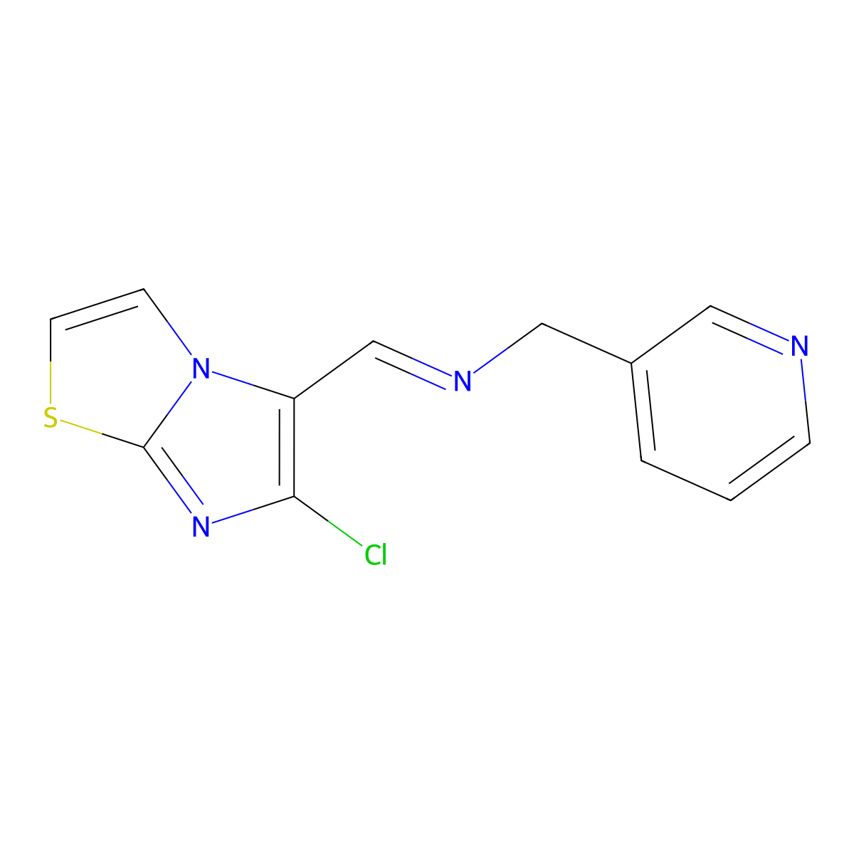 N-[(6-chloroimidazo[2,1-b][1,3]thiazol-5-yl)methylene](3-pyridinyl)methanamine molecular structure, CAS 241132-70-7