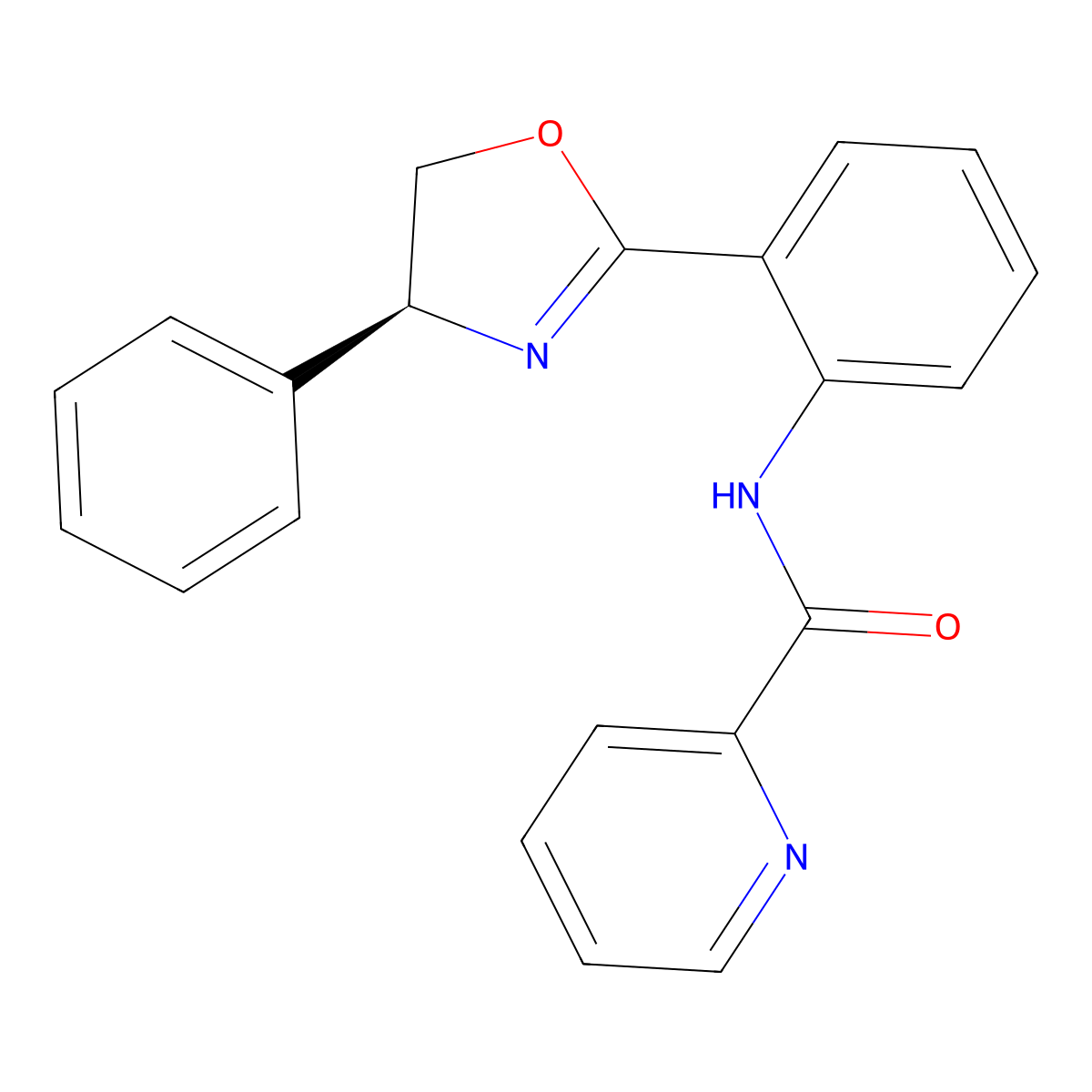 (S)-N-(2-(4-Phenyl-4,5-dihydrooxazol-2-YL)phenyl)picolinamide molecular structure, CAS 2411327-94-9