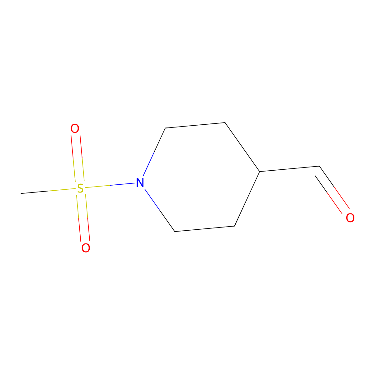 1-(Methylsulfonyl)piperidine-4-carbaldehyde molecular structure, CAS 241134-35-0