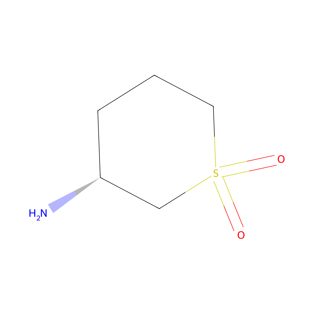 (R)-3-Aminotetrahydro-2H-thiopyran 1,1-dioxide molecular structure, CAS 2411365-66-5