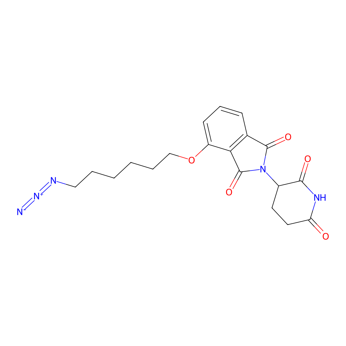 Thalidomide-O-C6-azide molecular structure, CAS 2411389-65-4