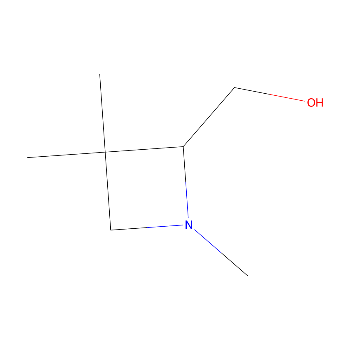 (1,3,3-Trimethylazetidin-2-yl)methanol molecular structure, CAS 2411419-60-6