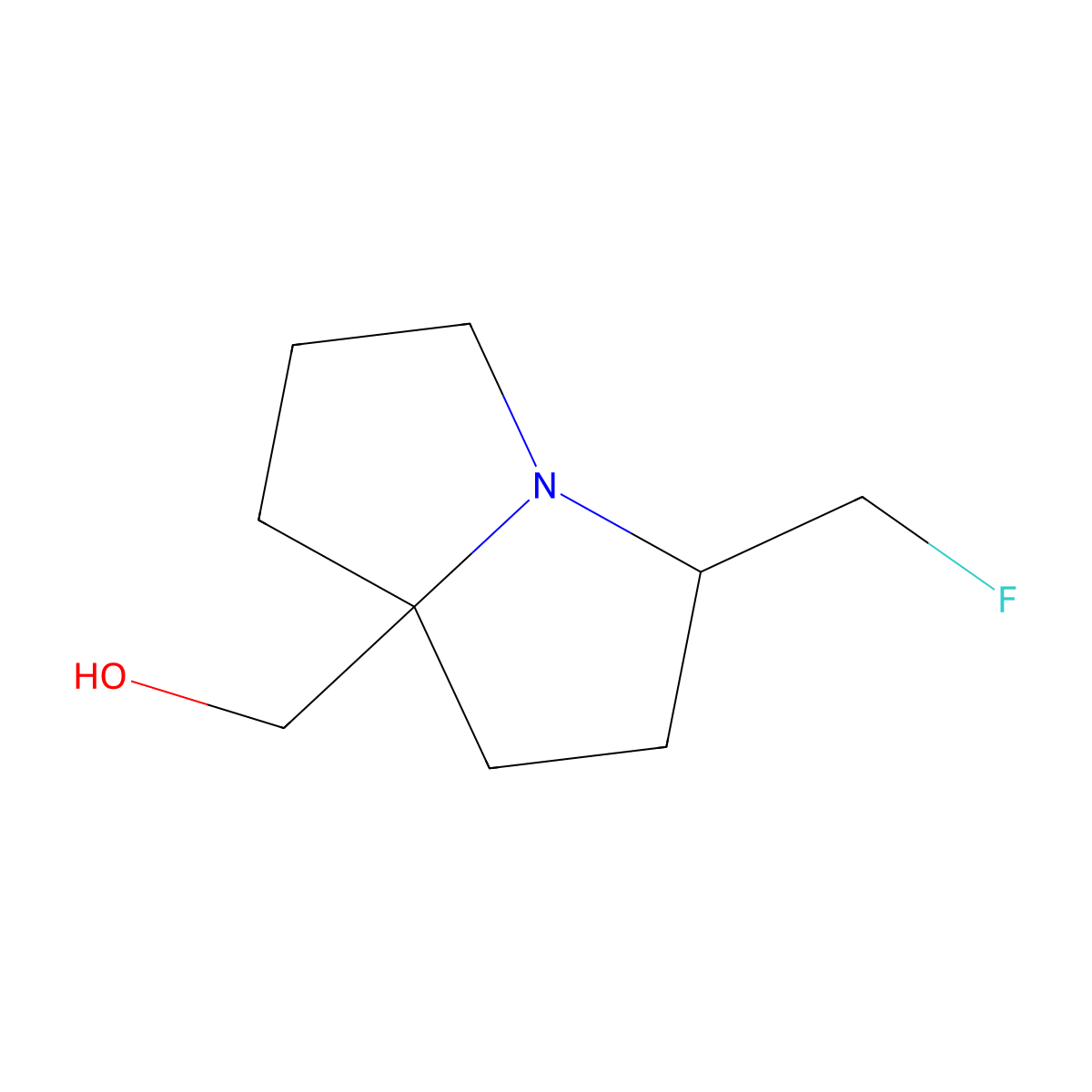 (3-(Fluoromethyl)tetrahydro-1H-pyrrolizin-7a(5H)-yl)methanol molecular structure, CAS 2411421-26-4