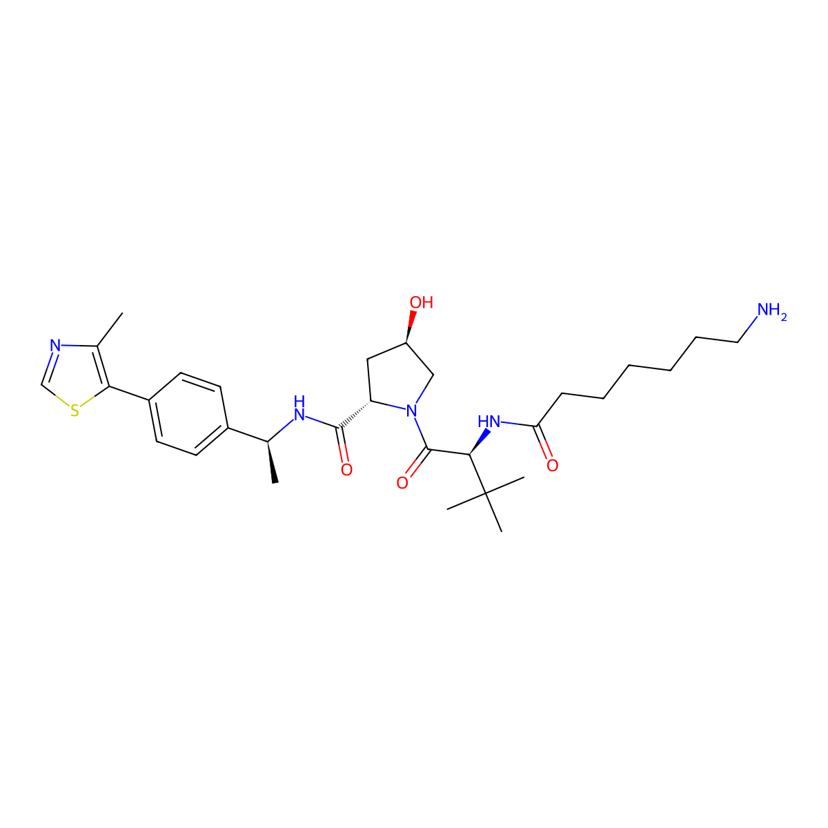 (S,R,S)-AHPC-Me-C6-NH2 molecular structure, CAS 2411422-49-4