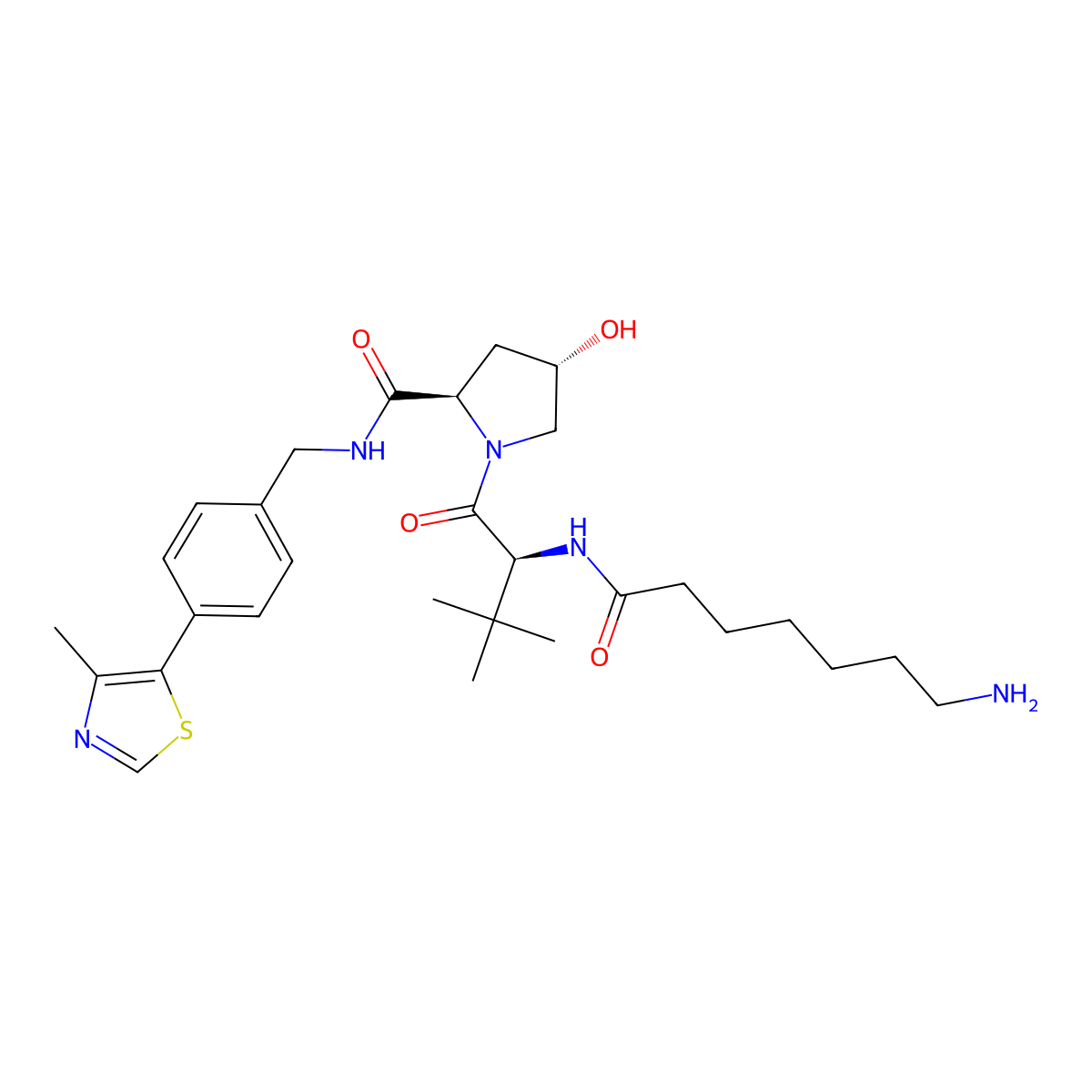 (S,S,R)-Ahpc-C6-NH2 molecular structure, CAS 2411422-68-7