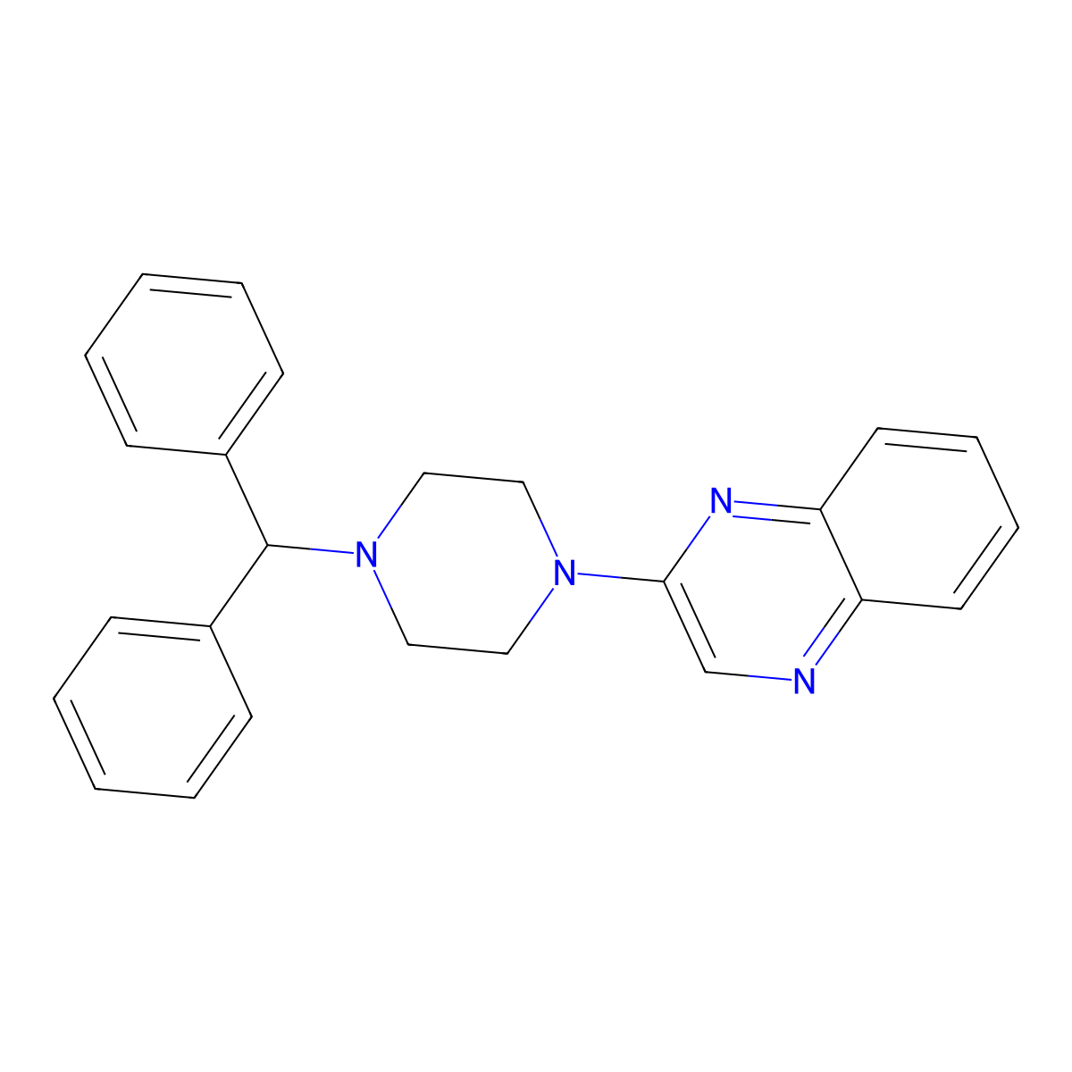 2-(4-Benzhydrylpiperazin-1-yl)quinoxaline molecular structure, CAS 241146-93-0